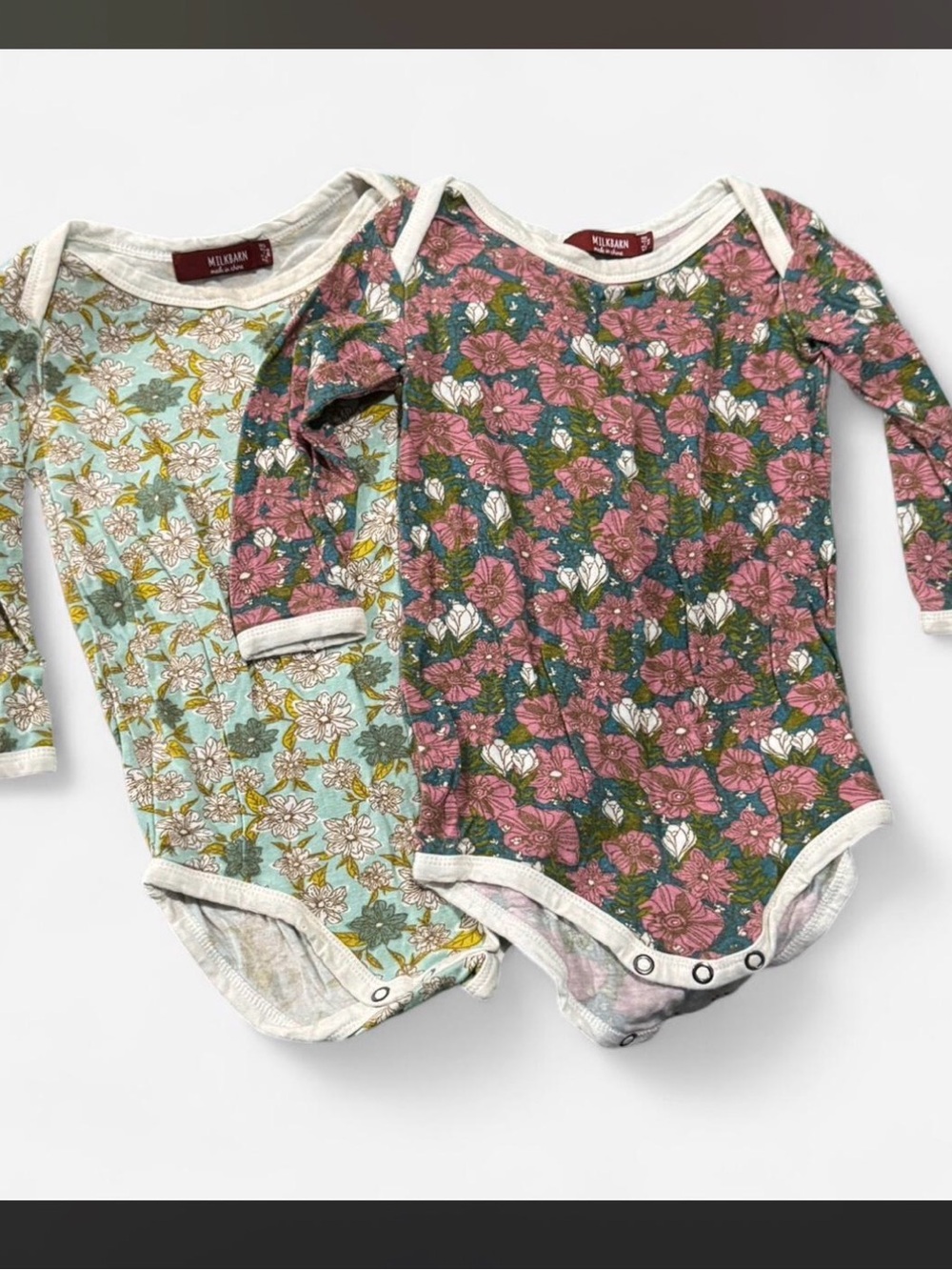 MilkBarn Floral Outfit Set 12-18M Pink Wildflower Set Boho Cottagecore